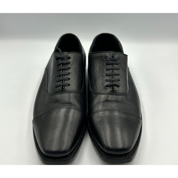 Thursday Men\'s Black Leather Everyday Cap Toe Oxford  Dress Shoes Size 8 3269